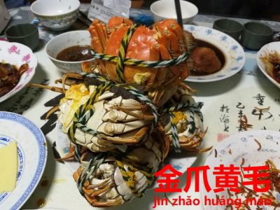 蒸し上がった上海蟹