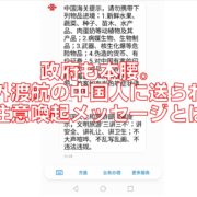 海外渡航注記喚起メッセージ