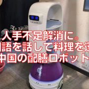 人手不足解消に。中国語を話して料理を運ぶ中国の配膳ロボット